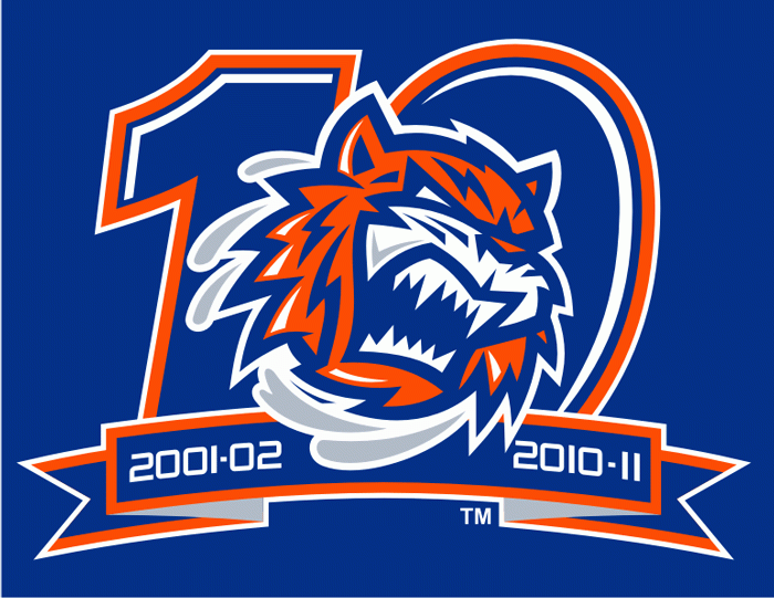 Bridgeport Sound Tigers 2011 Anniversary Logo iron on transfers for clothing